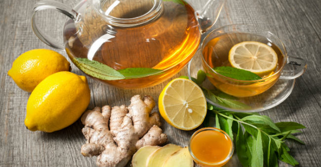 Chá Natural Para Emagrecer limão e gengibre